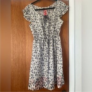 Johnny Was Blue and White Floral Kids Dress